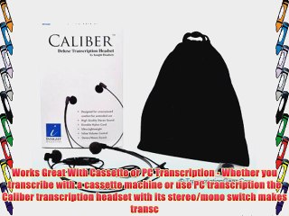 Caliber Stereo Transcription Headset with Inline Volume Control and Stereo/Mono Switch