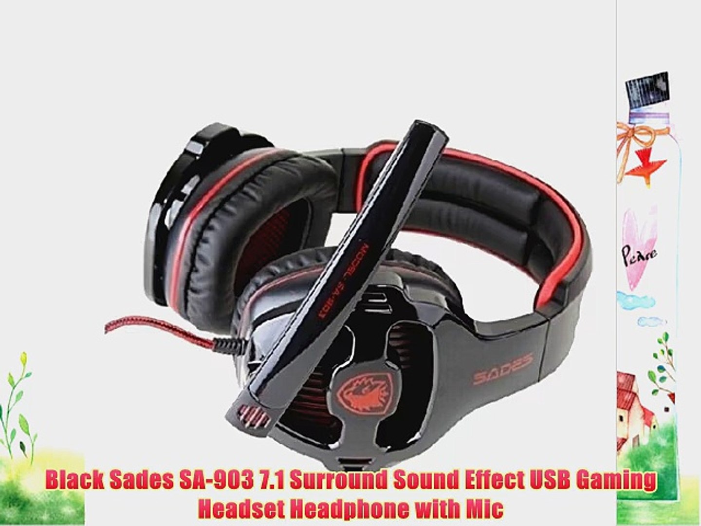 Black Sades Sa 903 7 1 Surround Sound Effect Usb Gaming Headset Headphone With Mic Video Dailymotion