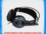 E-Blue Mazer Type-X PC Gaming LED Headset with Microphone Black