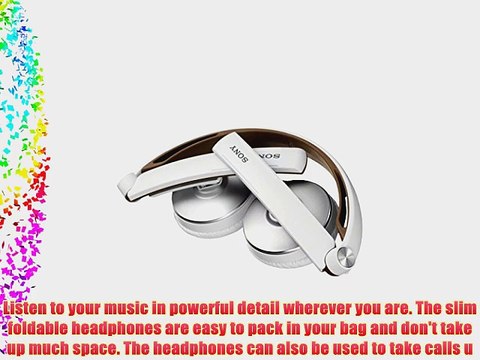 Sony MDR-S70AP White Slim Foldable Stereo Headphone