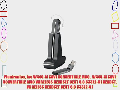 Plantronics Inc W440-M SAVI CONVERTIBLE MOC . W440-M SAVI CONVERTIBLE MOC WIRELESS HEADSET