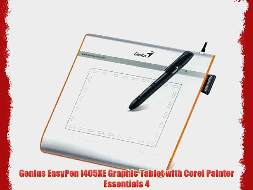 Genius EasyPen i405XE Graphic Tablet with Corel Painter Essentials 4