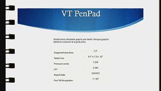 VT PenPad 7.7-Inch Graphic Pen Tablet (Black)