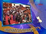 Ministra de la Mujer respondió al Congreso por caso de muerte de tres niños en Cajamarca