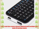 iPazzPort 2.4GHz Mini Wireless Fly Keyboard with IR Remote and Backlight 810-16R