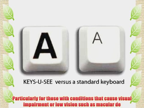 AbleNet Keys-U-See Large Print English USB Keyboard with Wireless Mouse Bundle Black and Yellow