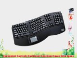 Adesso Tru-Form Contoured Ergonomic Black PS/2 Keyboard with Glidepoint Touchpad  ( PCK-308TB