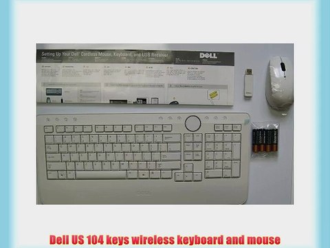 Dell Wireless US Keyboard and Mouse with USB Receiver White P/N X862M