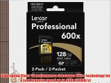 Lexar Professional 600x 128GB SDXC UHS-I Flash Memory Card LSD128CRBNA6002 - 2 Pack