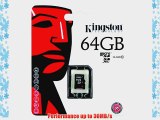 Kingston Digital 64 GB microSD Class 10 UHS-1 Memory Card 30MB/s with Adapter  (SDCX10/64GB)