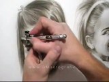 2/3 VIDEO step - airbrush portraits and how put on gold leaf