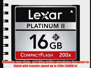 Download Video: Lexar Platinum II 200x 16GB CompactFlash Memory Card LCF16GBSBNA200