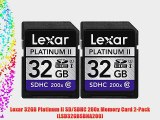 Lexar 32GB Platinum II SD/SDHC 200x Memory Card 2-Pack (LSD32GBSBNA200)