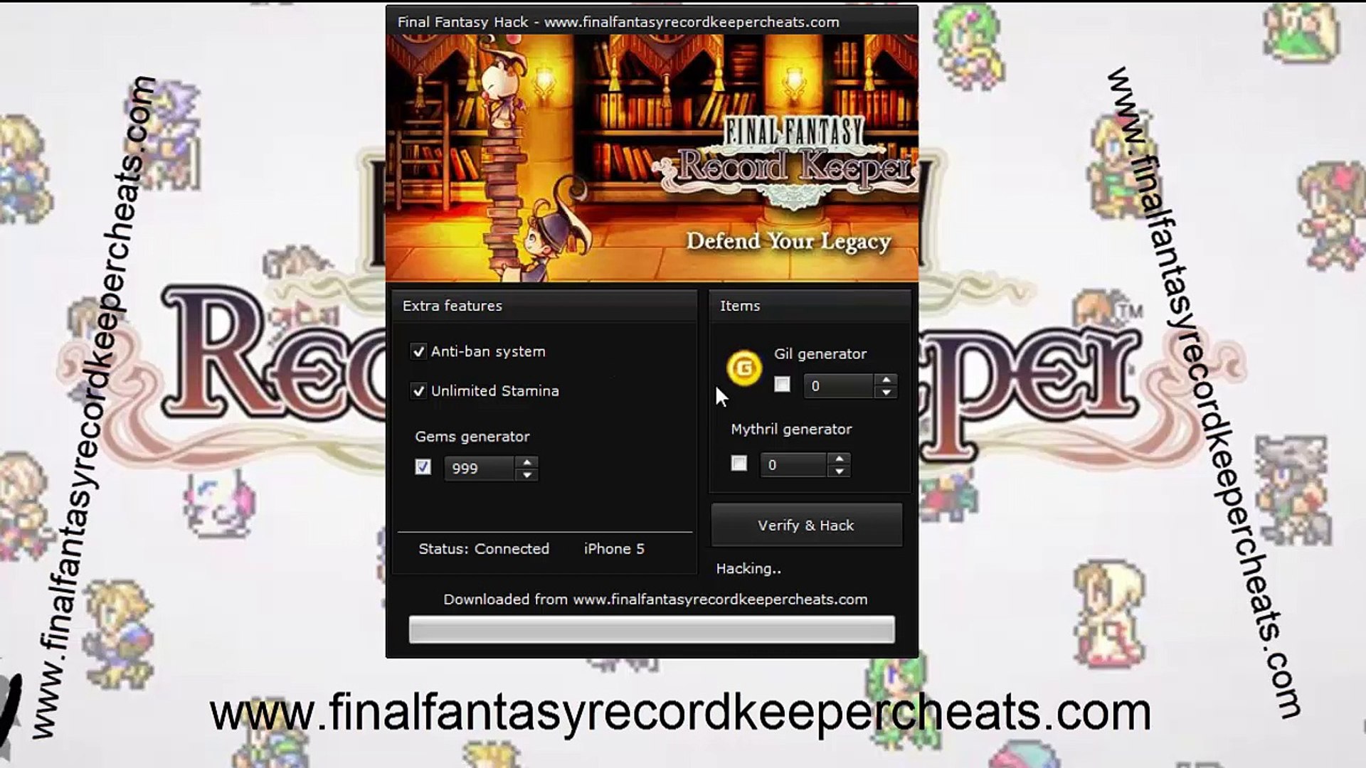 Final Fantasy Record Keeper Cheats Generate Gems Gil And Mythril Video Dailymotion