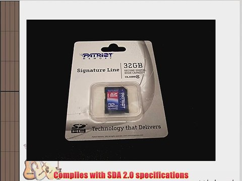 Patriot 32 GB SDHC Class 4 Signature Flash memory card PSF32GSDHC4