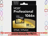 Lexar Professional 1066x 32GB CompactFlash card LCF32GCRBNA10662 - 2 Pack