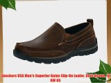 Skechers USA Men's Superior Gains Slip-On Loafer Dark Brown 10 XW US