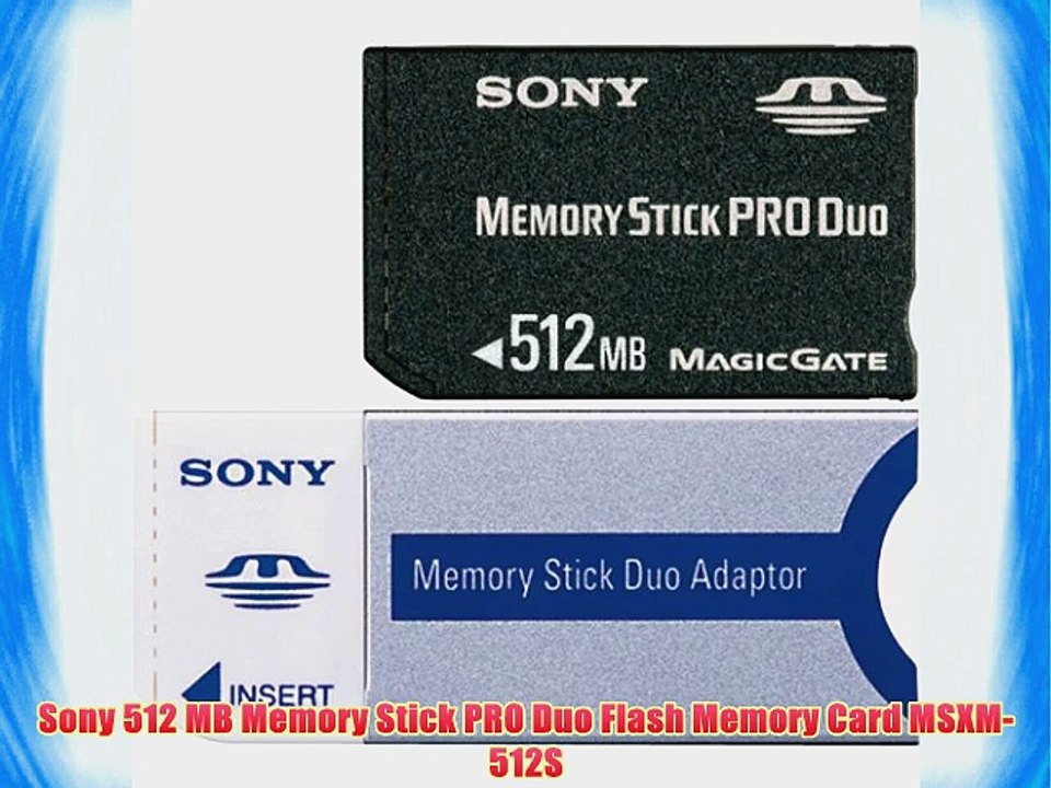 Sony 512 MB Memory Stick PRO Duo Flash Memory Card MSXM-512S