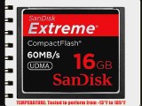 Sandisk 16GB Extreme CF memory card - UDMA 60MB/s 400x (SDCFX-016G Bulk Package)