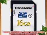 Panasonic 16GB SDHC Class 4 Memory Card | RP-SDL16GJ1K | 20MB/s transfer trate (Japanese Import)