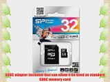 Silicon Power 32 GB microSDHC Class 4 Flash Memory Card with SD Adapter SP032GBSTH004V10-SP