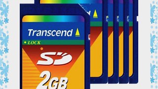 Lot of 5 Transcend SD 2GB memory card