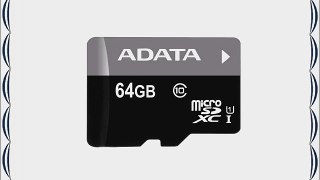 ADATA Premier 64GB microSDHC/SDXC UHS-I U1 Memory Card with One Adapter (AUSDX64GUICL10-RA1)