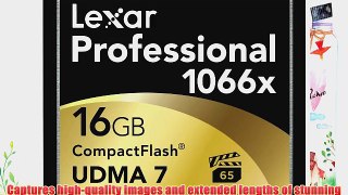 Lexar Professional 1066x 16GB VPG-65 CompactFlash card (Up to 160MB/s Read) w/Free Image Rescue