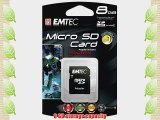 EMTEC Class 4 microSDHC Flash Memory Card 8 GB with SD Adapter