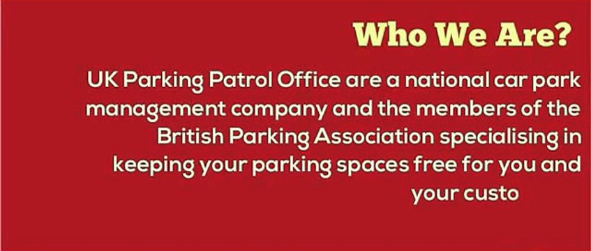 UK Parking Patrol Office - Car Park Management