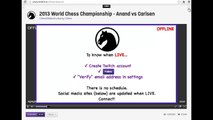 Livestream of 2013 World Chess Championship - Vishy Anand vs Magnus Carlsen