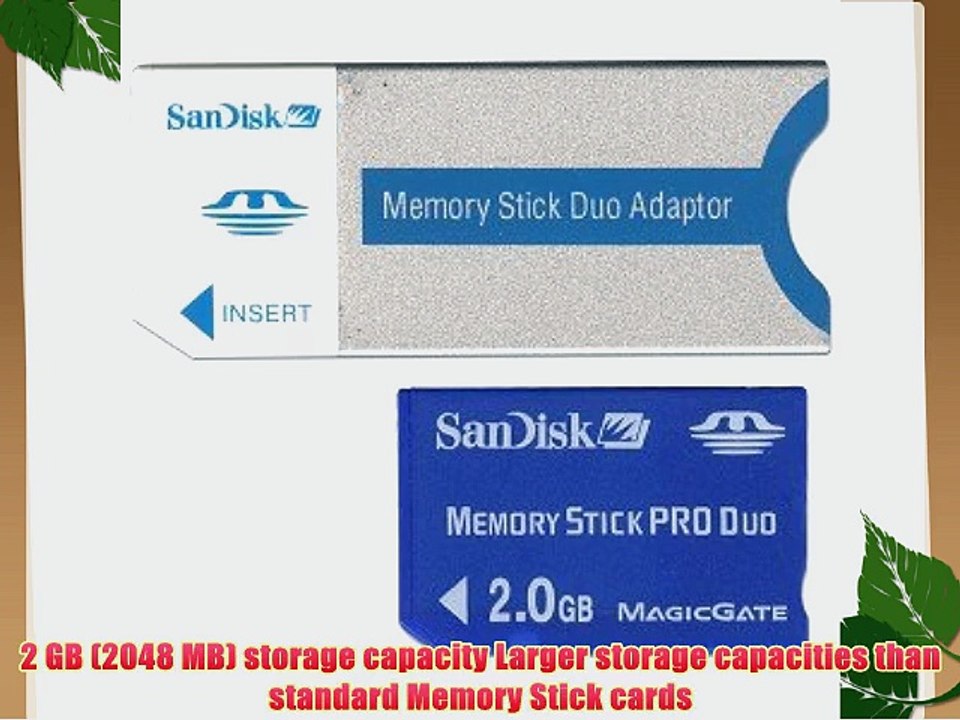 SanDisk 2GB Memory Stick Pro Duo Memory Card w/Adapter