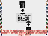 3C Pro 32GB 32G (16GB x 2) Class 4 microSD microSDHC Card with PhotoFast CR-5400 Dual MicroSDHC