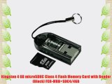 Kingston 4 GB microSDHC Class 4 Flash Memory Card with Reader (Black) FCR-MRB SDC4/4GB