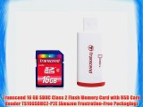 Transcend 16 GB SDHC Class 2 Flash Memory Card with USB Card Reader TS16GSDHC2-P2E [Amazon