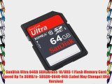 SanDisk Ultra 64GB SDXC Class 10/UHS-1 Flash Memory Card Speed Up To 30MB/s- SDSDU-064G-U46