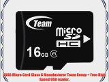 16GB Turbo Speed Class 6 MicroSDHC Memory Card For T-MOBILE DASH 3G G1 G2 GOOGLE. High Speed