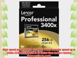 Lexar Professional 3400x 256GB CFast 2.0 Card (Up to 510MB/s Read) w/Image Rescue 5 Software