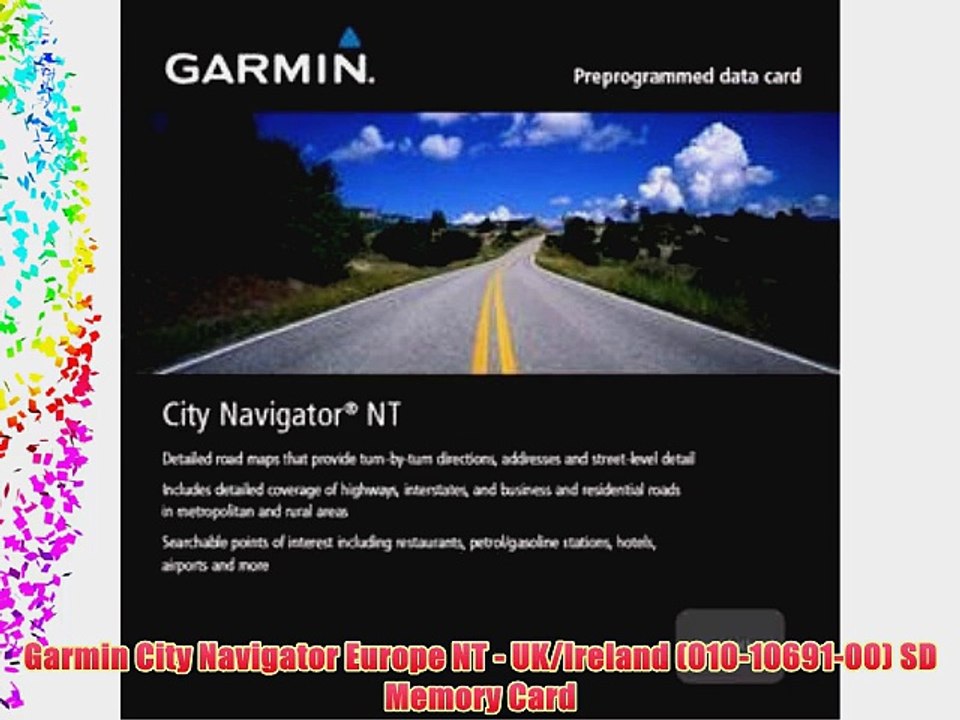 Garmin City Navigator Europe NT - UK/Ireland (010-10691-00) SD  Memory Card
