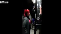 Security Guard Blocking Door Gets Knocked Out