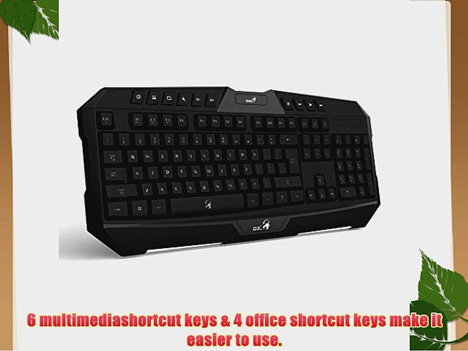 Mactrem Genius Zeus E-sport Gaming Backlit Keyboard Adjustable USB LED Backlight Keyboards