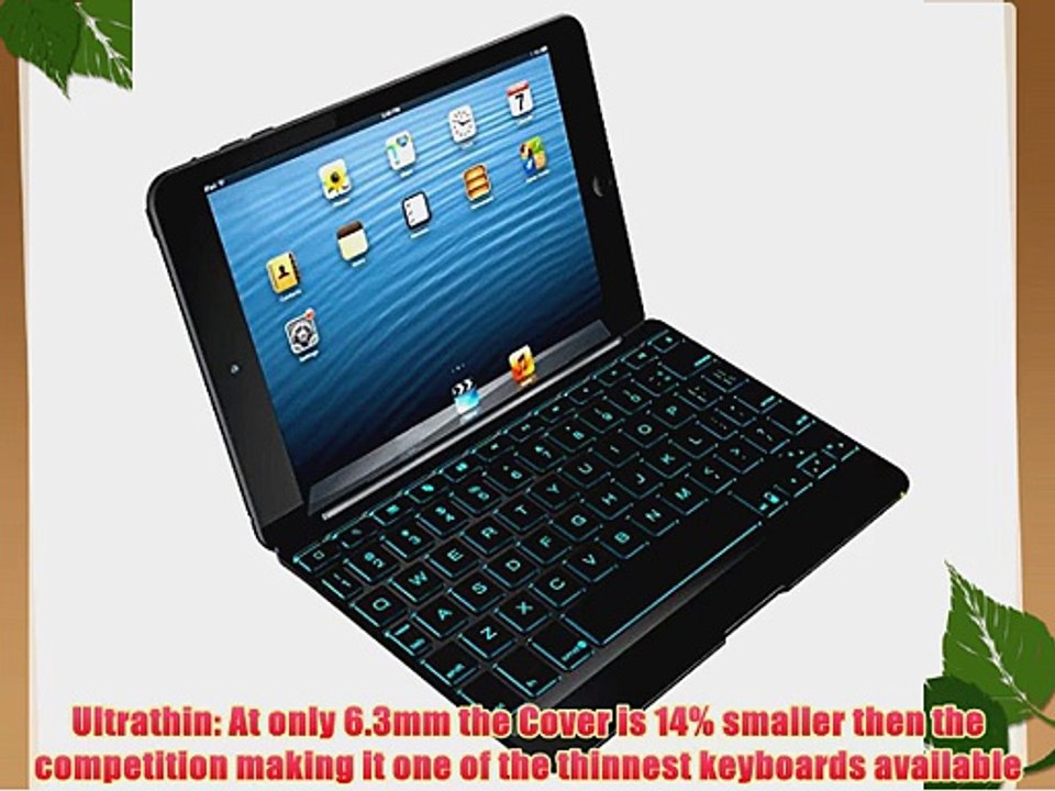 ZAGG Folio Case Hinged with Backlit Bluetooth Keyboard for iPad mini/Retina Grey (IM2ZKC-BB0)