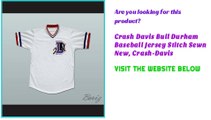 Crash Davis Bull Durham Baseball Jersey Stitch Sewn New