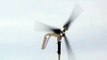 Air-X Wind Turbine Seeking Wind and Flipping Around in 30+ Gusts