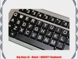 AbleNet BigKeys LX Large Print USB Keyboard Black Keys with White Jumbo Oversized Print Letters