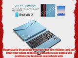 Poweradd? iPad Air 2 Wireless Keyboard Ultra Thin Folio PU Leather Case Cover with Adjustable