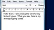 Amazingly fast speed typing (290 wpm)