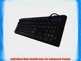 Max Keyboard Nighthawk X9 Blue Backlit Mechanical Keyboard (Red Cherry MX)