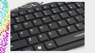 I-Rocks Black USB Wired Slim Keyboard (KR-6421-BK)