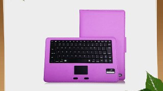 AFUNTA Wireless Bluetooth 3.0 Keyboard PU Leather Stand Case Cover Support Separable and Removable